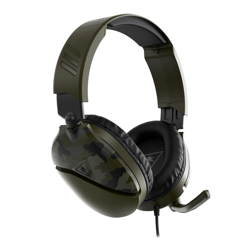 Turtle Beach Recon 70 Camo Green Wired Multiplatform Gaming Headset for PS5, PS4, Xbox Series X or S, Xbox One and Mobile with 3.5mm Wired Connection, Flip-to-Mute Mic, 40mm Speakers