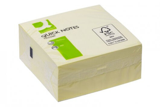 Q-CONNECT KF01346 note paper Rectangle Yellow 400 sheets Self-adhesive
