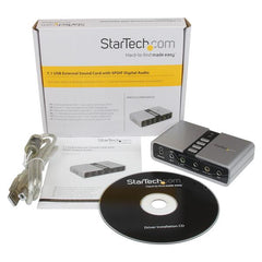 StarTech.com USB Audio Adapter External Sound Card