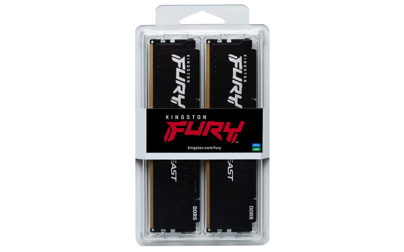 Kingston Technology FURY Beast 32GB 5200MT/s DDR5 CL40 DIMM (Kit of 2) Black