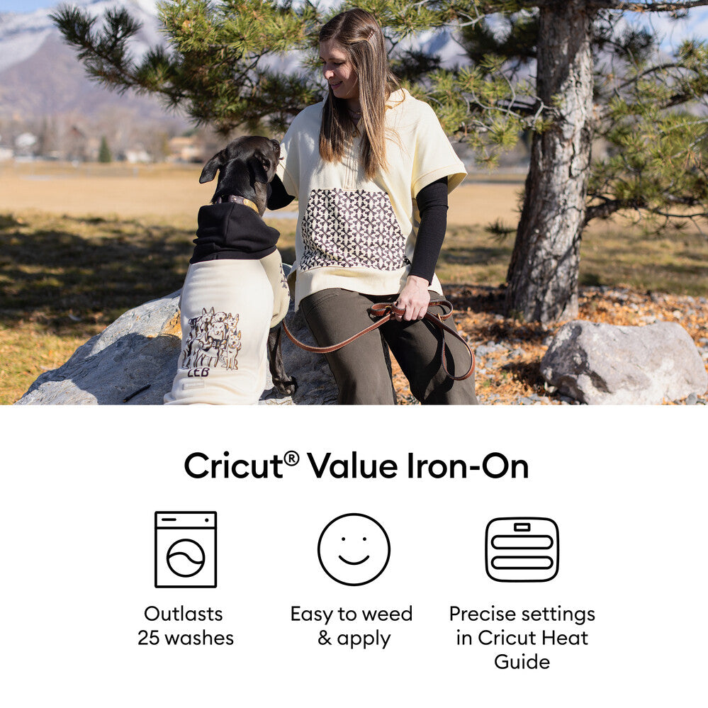 Cricut Smart Iron-On Matless Heat Transfer Vinyl, Black- 3 pack - image 4