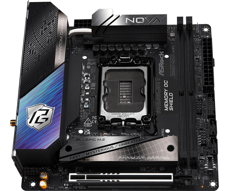 Asrock Phantom Gaming Z890I Nova WiFi Intel Z890 LGA 1851 (Socket V1) mini ITX