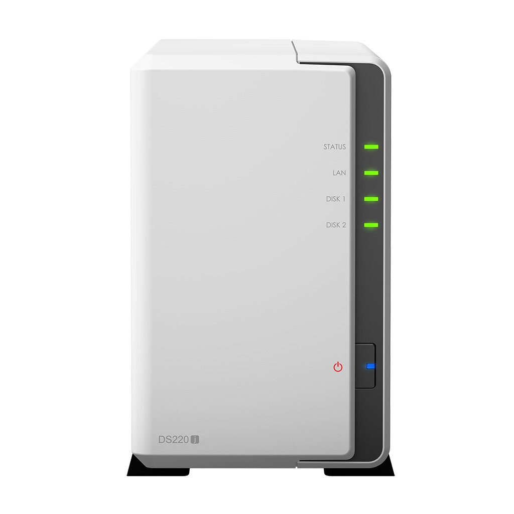 Synology DiskStation DS220j NAS Mini Tower Realtek RTD1296 0.512 GB DDR4 0 TB DiskStation Manager White