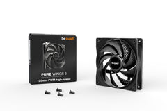 be quiet! Pure Wings 3 120mm PWM high-speed Computer case Fan 12 cm Black 1 pc(s)