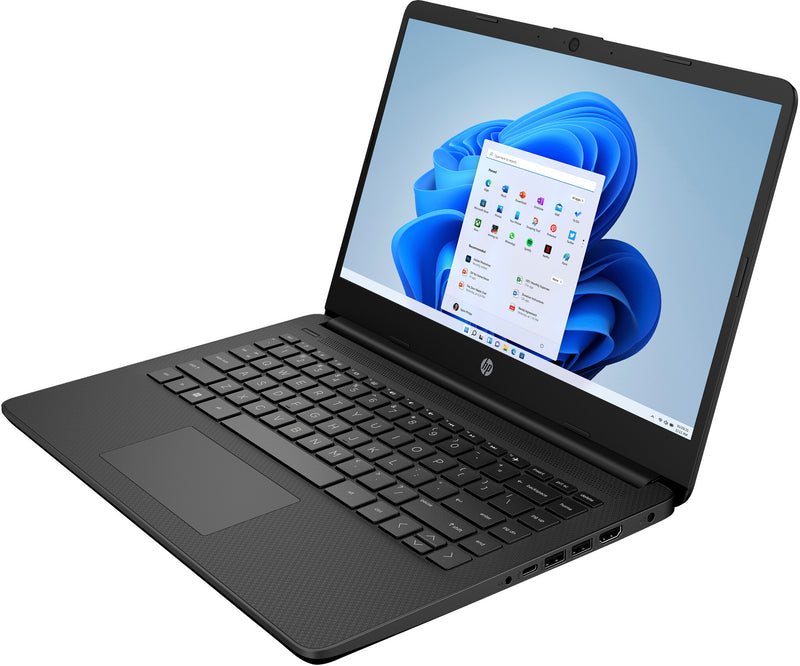HP 14s-dq0034na Intel Celeron N4120 Laptop, 14" HD, 4 GB RAM, 128GB SSD - Black