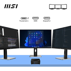 MSI Cubi 5 12M Intel Core i5 1235U Desktop PC, NUC, SFF, Mini Computer, HTPC, (8GB RAM, 512GB SSD, Windows 11 PRO), IRIS XE Graphics/ThunderBolt 4/Type C/HDMI/DisplayPort/Dual LAN/WiFi 6E/BT 5.3/VESA