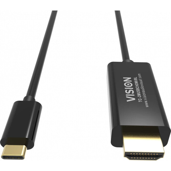 Vision TC 2MUSBCDP8K/BL DisplayPort cable 2 m USB Type-C Black - image 7