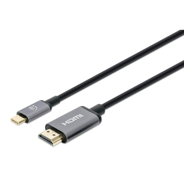 Manhattan USB-C to HDMI Cable, 4K@60Hz, 1m, Black, Three Year Warranty, Equivalent to CDP2HD1MBNL