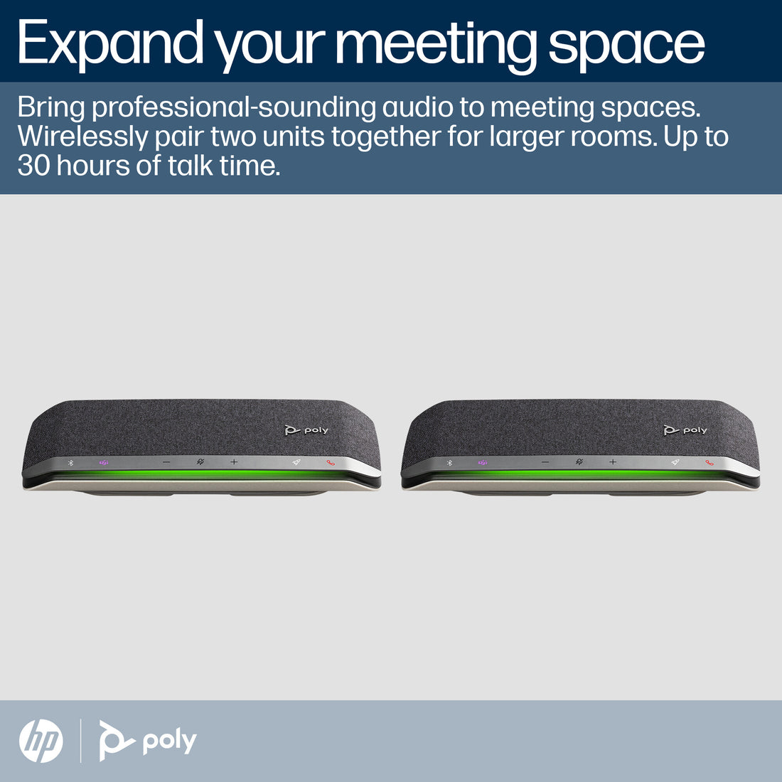HP Poly Sync 40+ Microsoft Teams Certified USB-A USB-C Speakerphone +BT700 USB-A Adapter