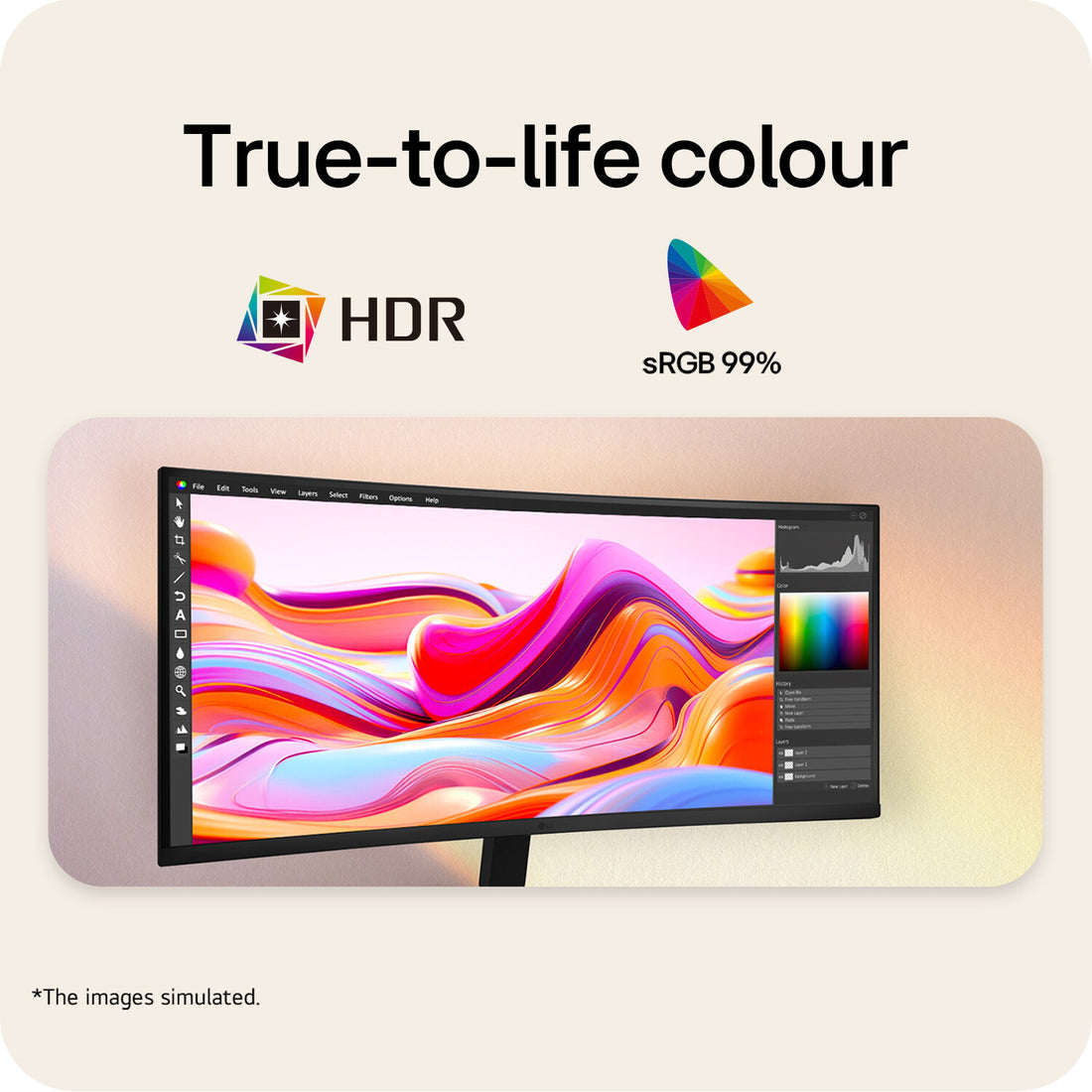 LG UltraWide U6 34U601B, 34-inch WQHD Curved (1800R) 120Hz Monitor, HDR10 & 99% sRGB AMD FreeSync Premium - image 4