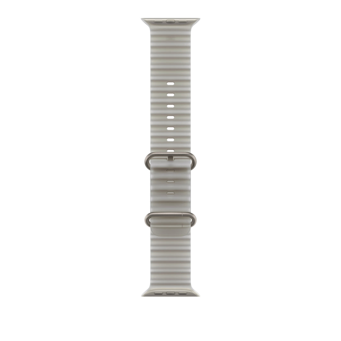 Apple 49mm Translucent Gray Ocean Band - Natural Titanium Finish