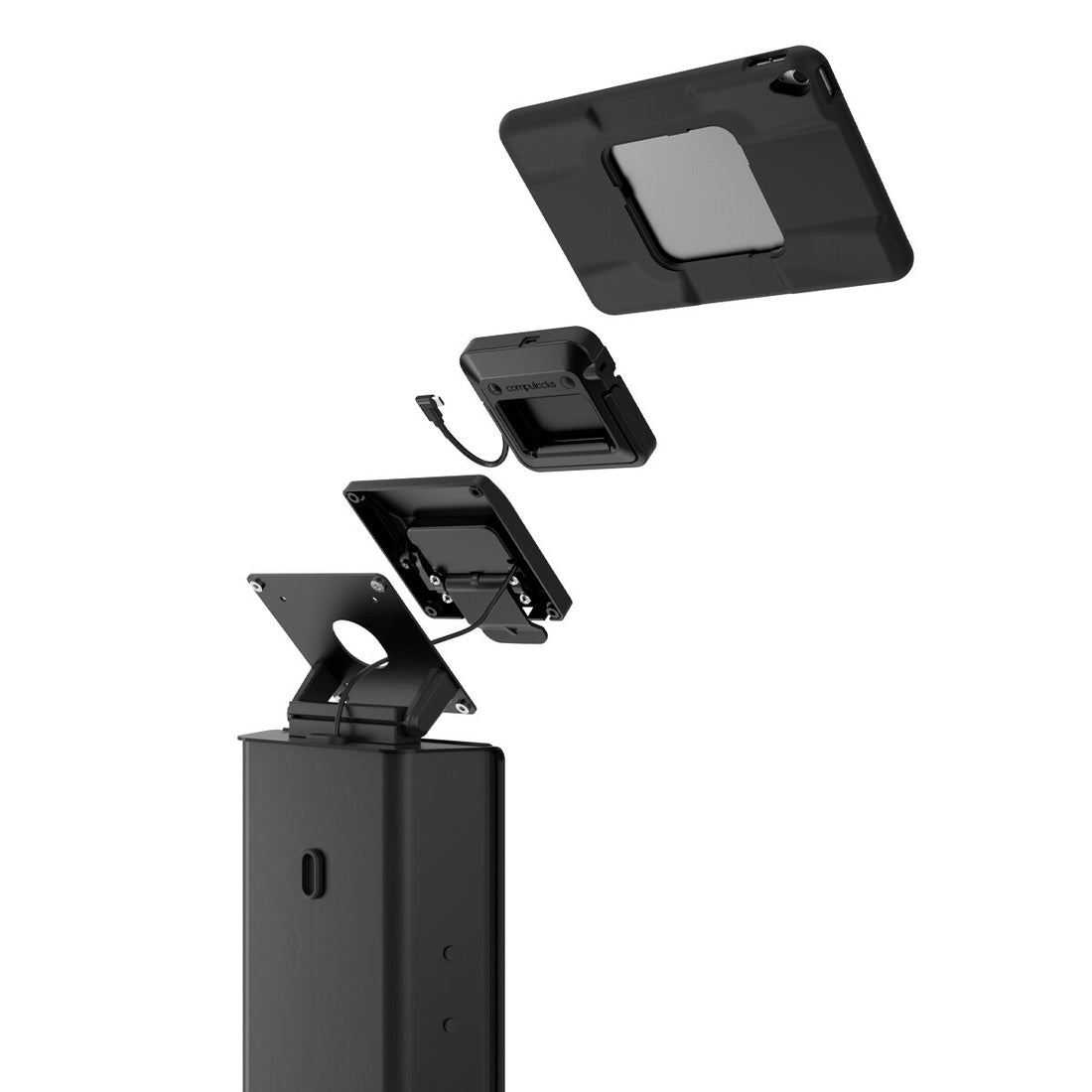 Compulocks iPad 10th-11th (A16) Gen, Mount with Cable-free Charging Brandable Floor Stand Black - image 3