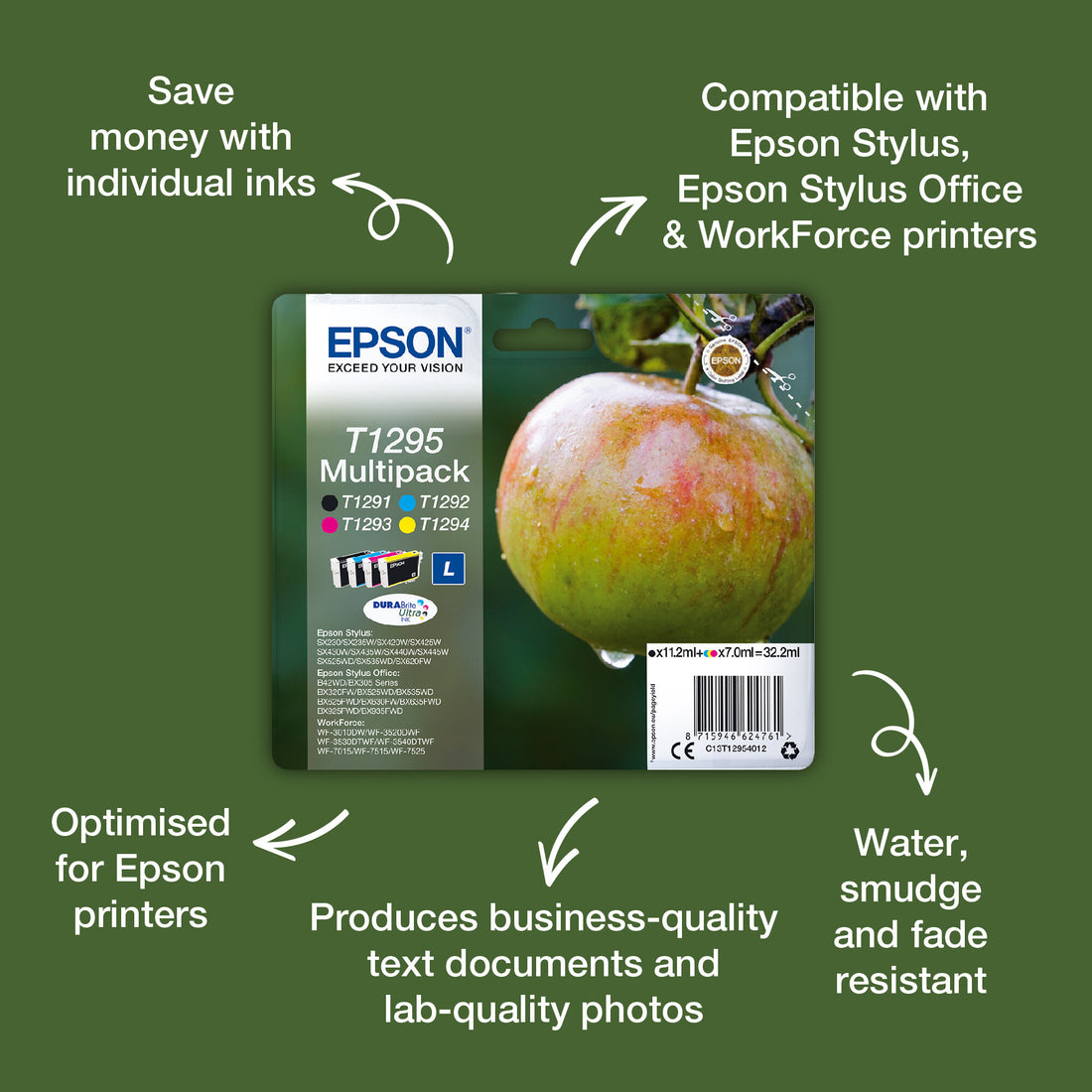 Epson T1292 Apple DURABrite Ultra Single Cyan Ink - image 2