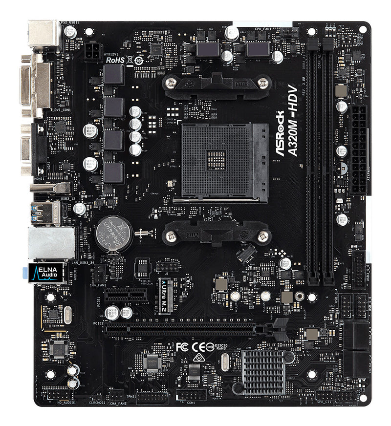 Asrock A320M-HDV R3.0 AMD A320 Socket AM4 micro ATX