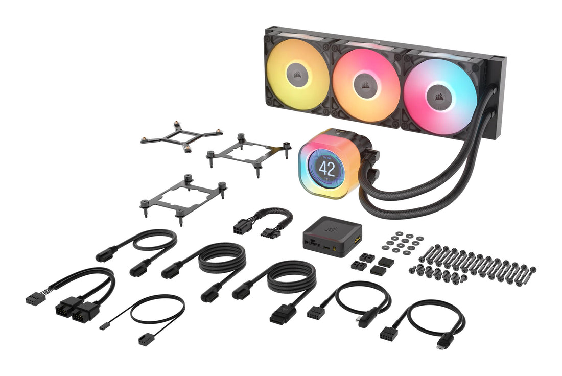 Corsair iCUE LINK TITAN 360 RX LCD Processor All-in-one liquid cooler 12 cm Black - image 4