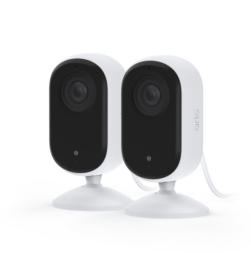 Arlo Essential 2K Indoor Security Camera, 2-pack