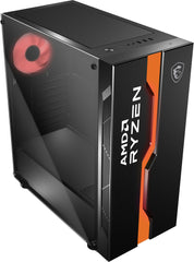 MSI MAG VAMPIRIC 011C Mid Tower Gaming Computer Case 'Black AMD RYZEN Edition, 1x 120mm RGB Fan, RGB Front Panel, Tempered Glass Panel, ATX, mATX, mini-ITX'