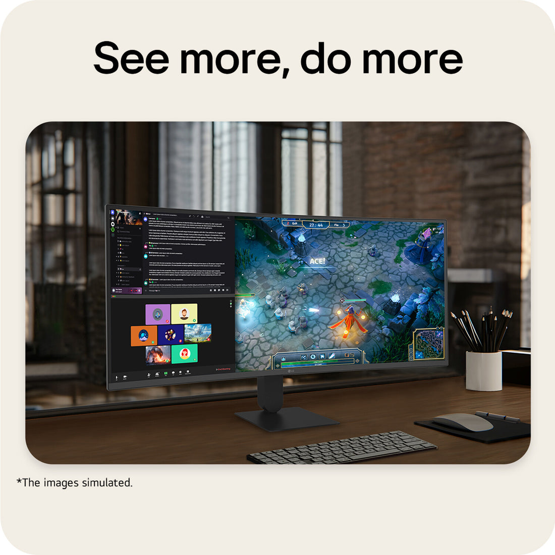 LG UltraWide U6 34U640B-B.AEK, 34-inch WQHD Curved (1800R) 144Hz Monitor, HDR10 and 99% sRGB, AMD FreeSync - image 2