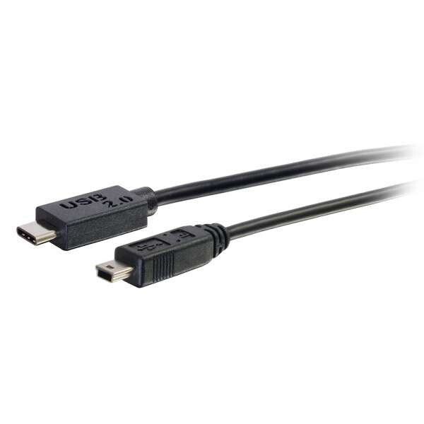 C2G 2m USB 2.0 USB Type C to USB Mini B Cable M/M - USB C Cable Black - image 2