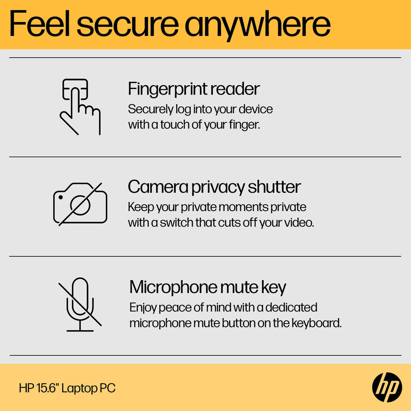 HP 15-fc0038na AMD Ryzen™ 3 7320U Laptop 39.6 cm (15.6") Full HD 8 GB LPDDR5-SDRAM 256 GB SSD Wi-Fi 6 (802.11ax) Windows 11 Home Black