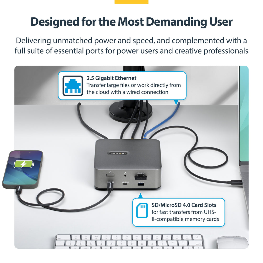 StarTech.com Thunderbolt 5 Universal Docking Station, Multi-Display Hub, 8K 60Hz or 4K 144Hz, 120Gbps - image 9