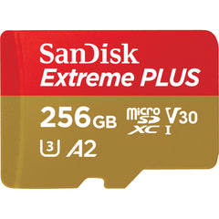 SanDisk Extreme PLUS 256 GB MicroSDXC UHS-I Class 10