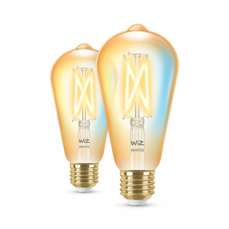 WiZ Filament Bulb Amber 50 W ST64 E27 x2