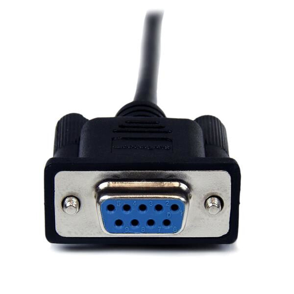 StarTech.com 2m Black DB9 RS232 Serial Null Modem Cable F/M - image 3