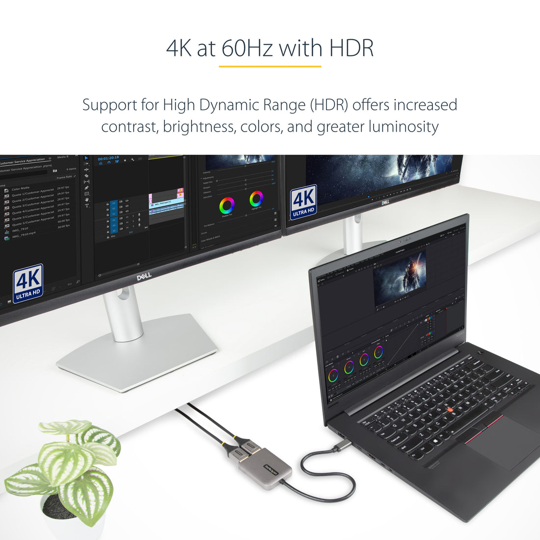 StarTech.com USB-C to Dual Displayport 1.4 Adapter, USB Type-C Multi-Monitor MST Hub, Dual 5K 60Hz DP Laptop - image 8