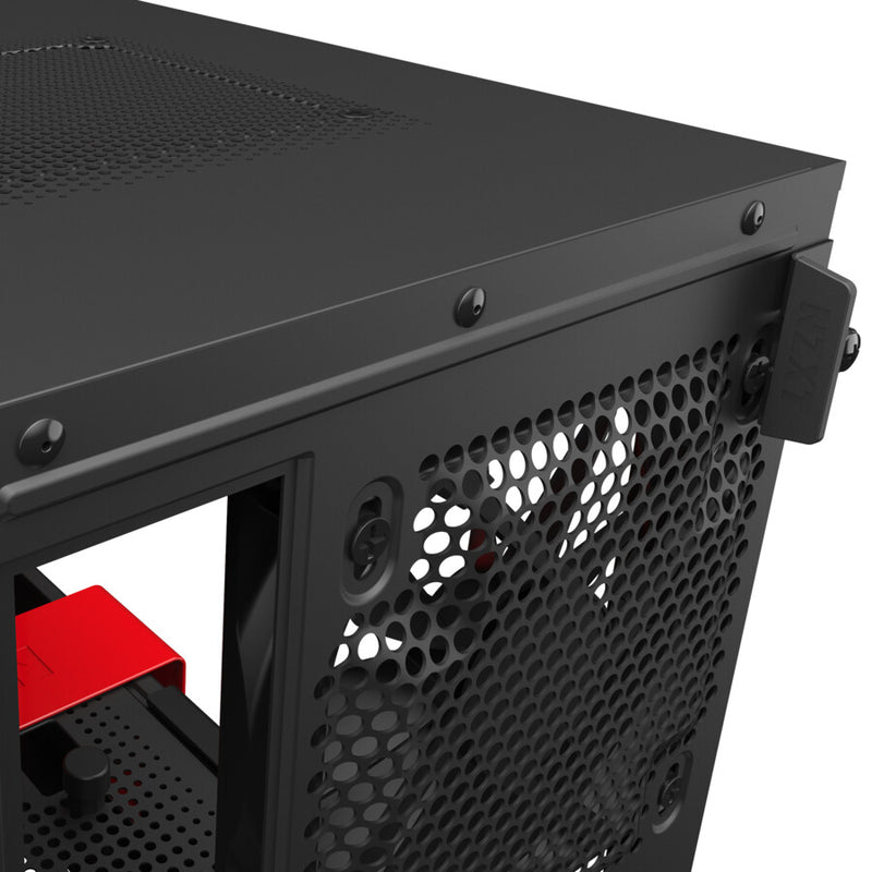 NZXT H210i Matte Black Red Mini Tower Black, Red