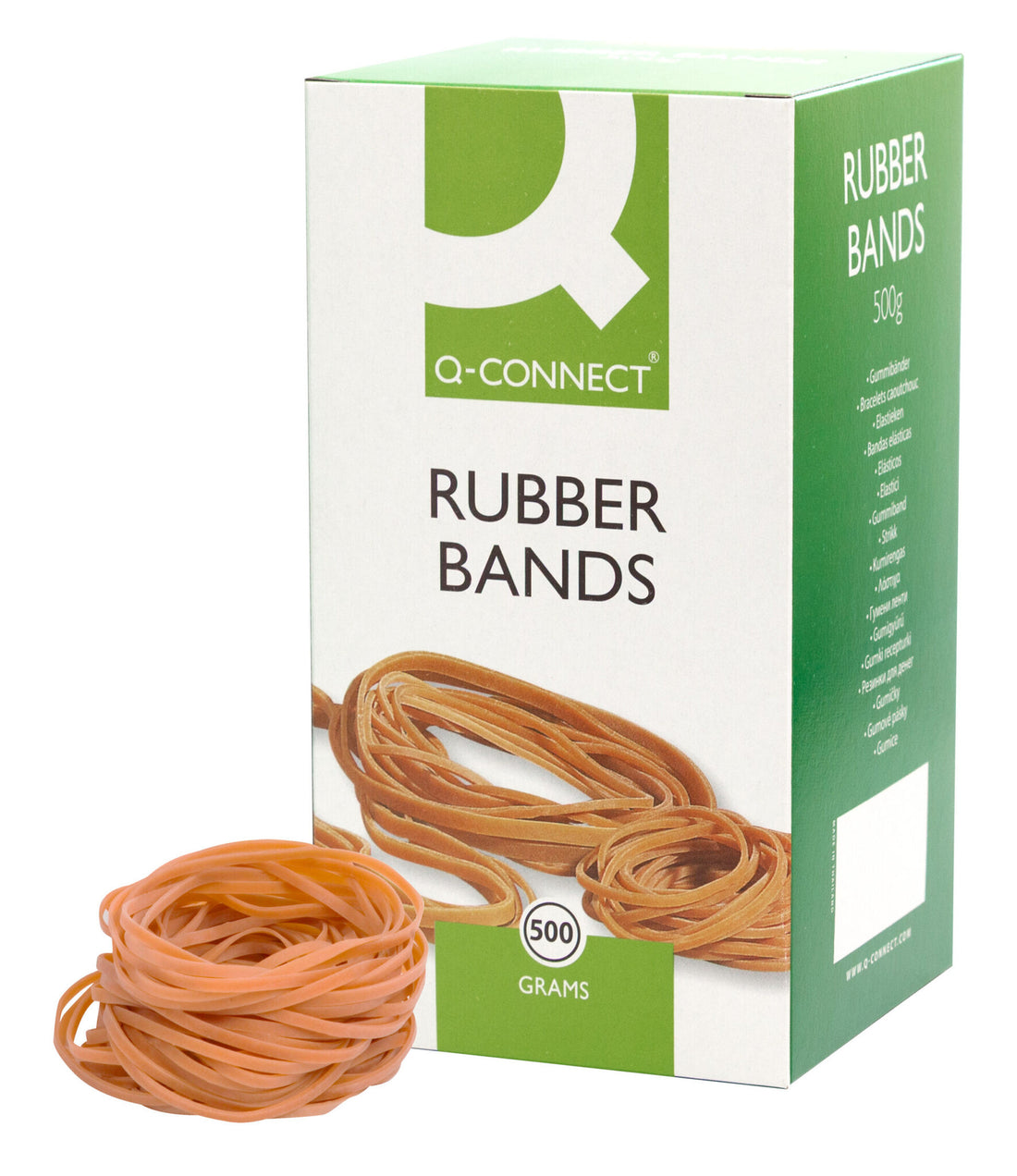 Q-CONNECT Rubber bands Natural – No. 36 (3.0x125mm) – Box 500g