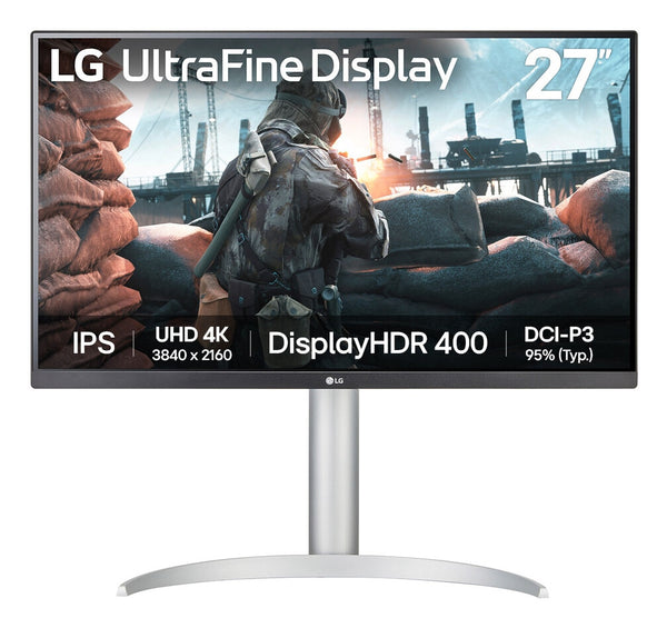 LG 27" 4K Ultra HD Computer Monitor, White (27UP650K-W)