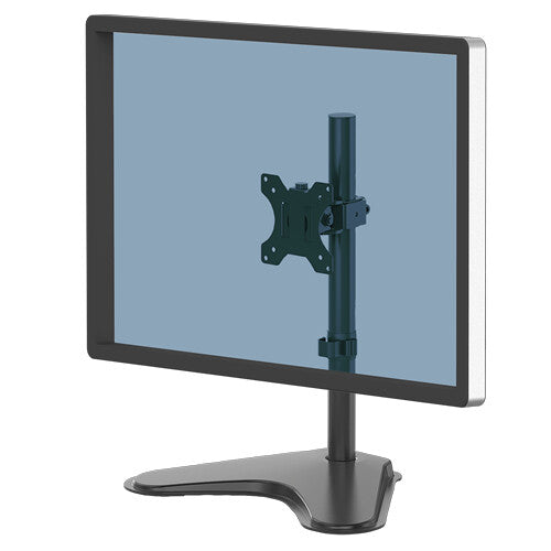 Fellowes Seasa Single Monitor Arm - Freestanding Monitor Mount for 8KG 32 inch Screens - Ergonomic Adjustable