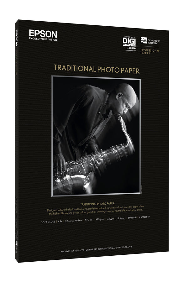 Epson Traditional Photo Paper, DIN A3+, 325g/m2, 25 Sheets