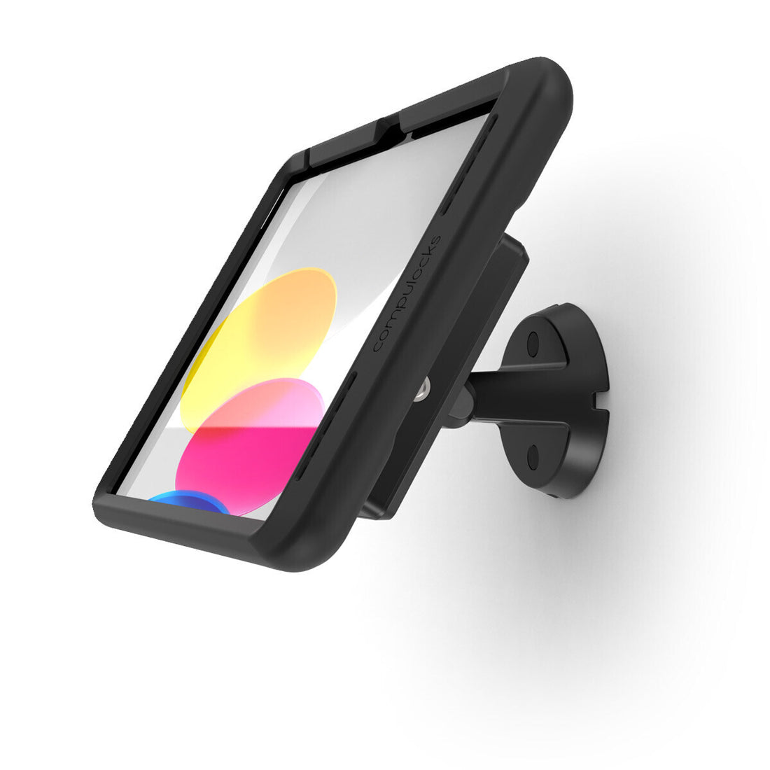 Compulocks iPad 10th-11th (A16) Gen, Mount with Cable-free Charging Bow Tilting Wall Mount Black