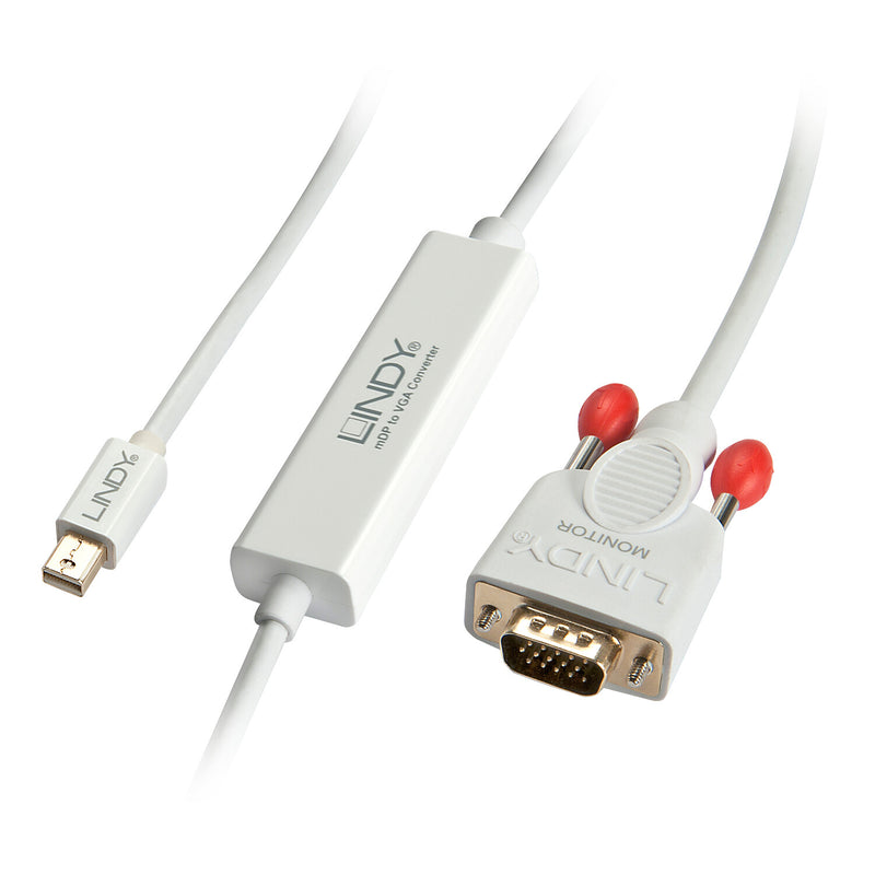 Lindy 3m Mini DisplayPort to VGA Cable, White