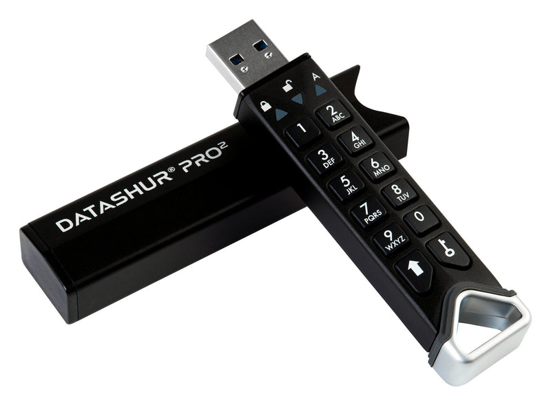 iStorage datAshur PRO2 128 GB | Secure Flash Drive | FIPS 140-2 Level 3 Certified | AES-XTS 256-bit hardware encryption | Password protected | Dust/Water-Resistant |