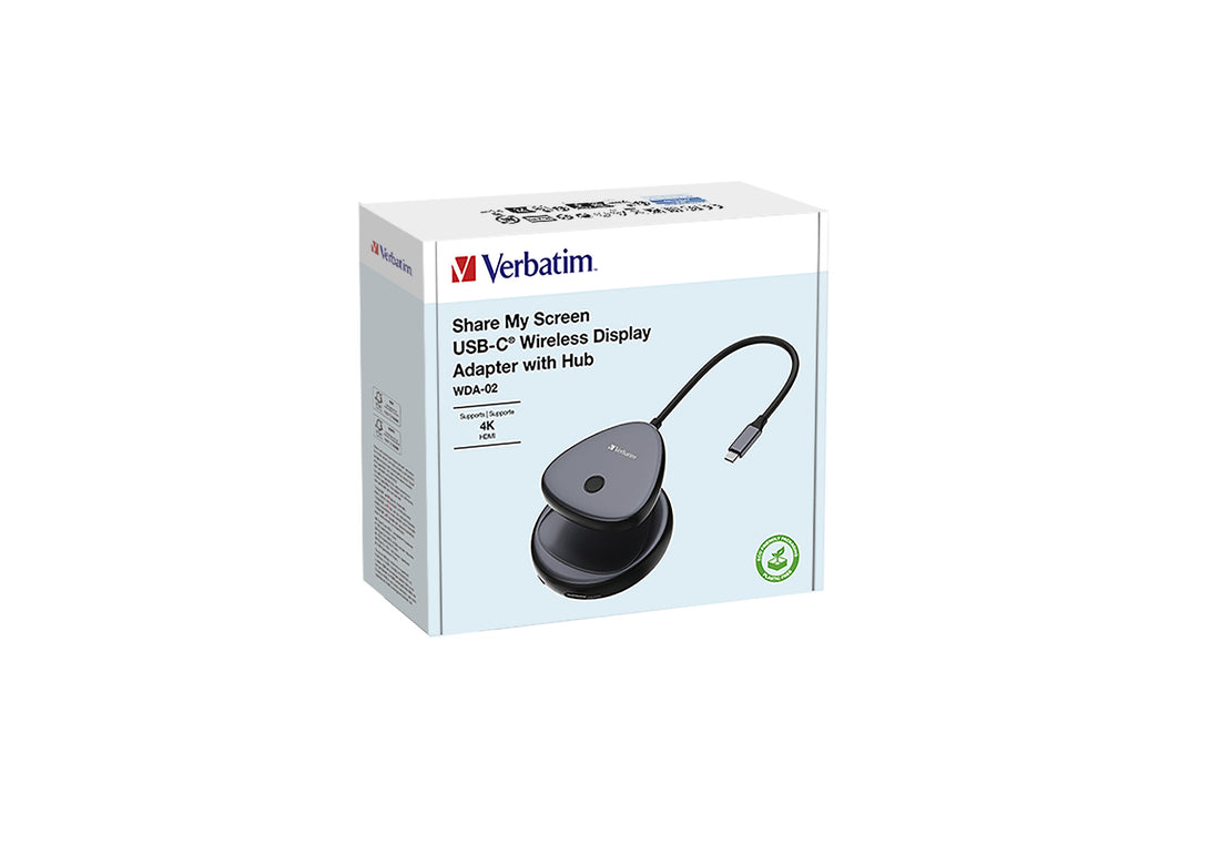 Verbatim Share My Screen USB-C Wireless Display Adapter 4K with Hub WDA-02 - image 6