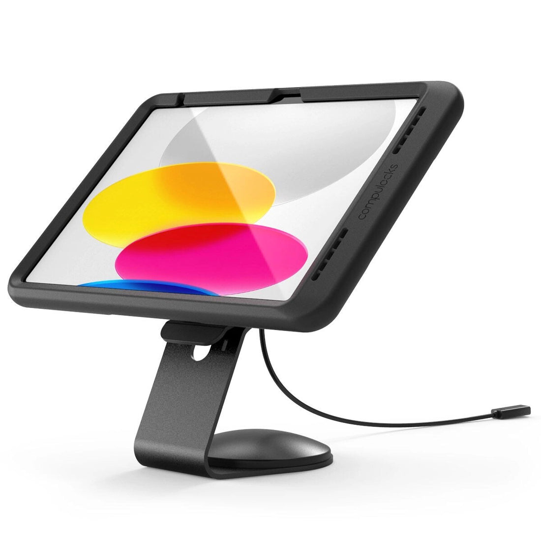 Compulocks iPad 10th-11th (A16) Gen, Mount with Cable-free Charging Core Counter Stand or Wall Mount Black