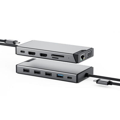 ALOGIC DUCDDV3V2 laptop dock/port replicator Wired USB 3.2 Gen 1 (3.1 Gen 1) Type-A + Type-C Grey