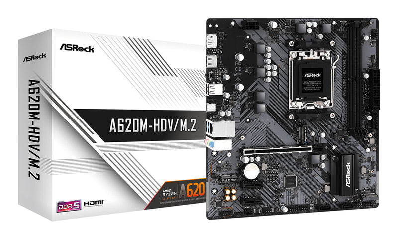 Asrock A620M-HDV/M.2 AMD A620 Socket AM5 micro ATX