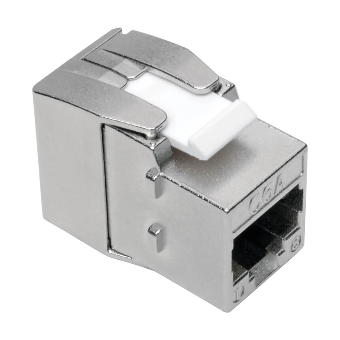 Tripp Lite N238-001-SH-TF Keystone Jack Cat6a/Cat6/Cat5e, RJ45, Shielded, Dust Cap - Toolless, PoE/PoE+ Compliant, TAA