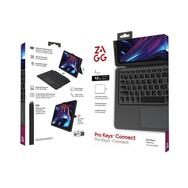 ZAGG Pro Keys Connect Apple iPad Pro 11" (M5/M4) Black UK - image 5