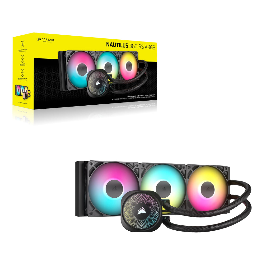 Corsair Nautilus 360 RS ARGB Processor All-in-one liquid cooler Black - image 9