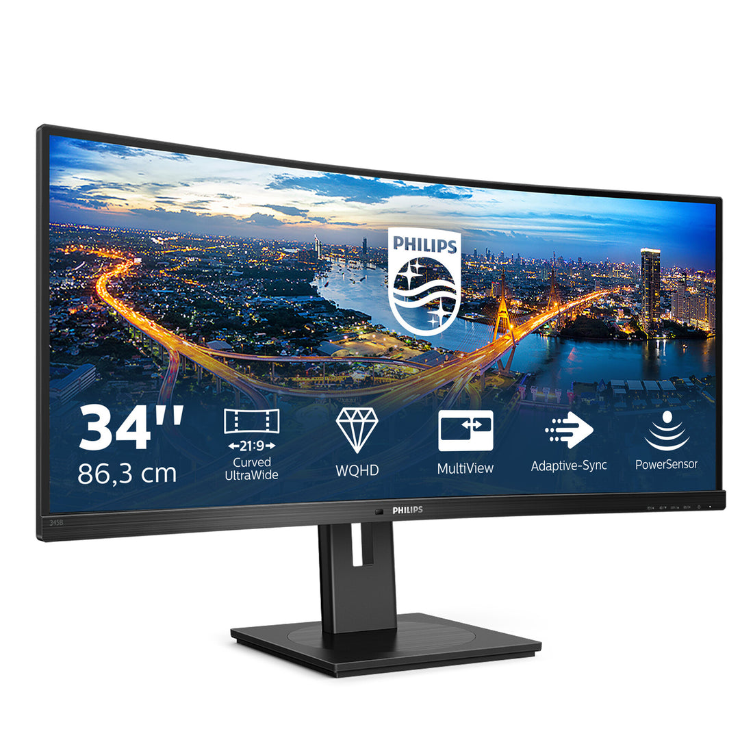 Philips B Line 345B1C/00 computer monitor 34" 3440 x 1440 pixels Quad HD LCD Black - image 6