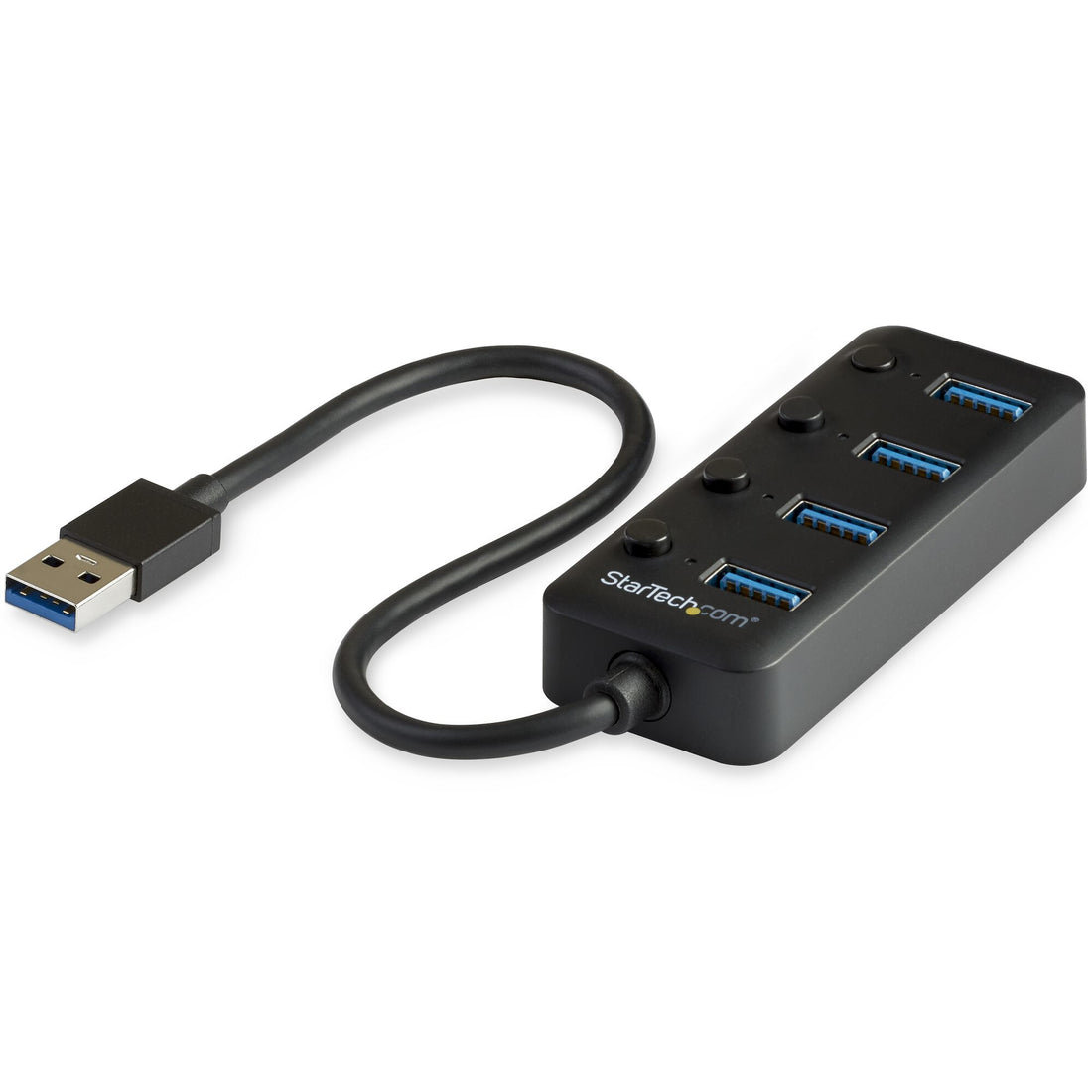 StarTech.com 4 Port Bus Powered USB Hub with Individual On/Off Switches, USB 3.0 (5Gbps) Expansion Hub