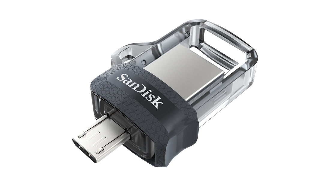 SanDisk Ultra Dual m3.0 USB flash drive 64 GB USB Type-A / Micro-USB 3.2 Gen 1 (3.1 Gen 1) Black, Silver