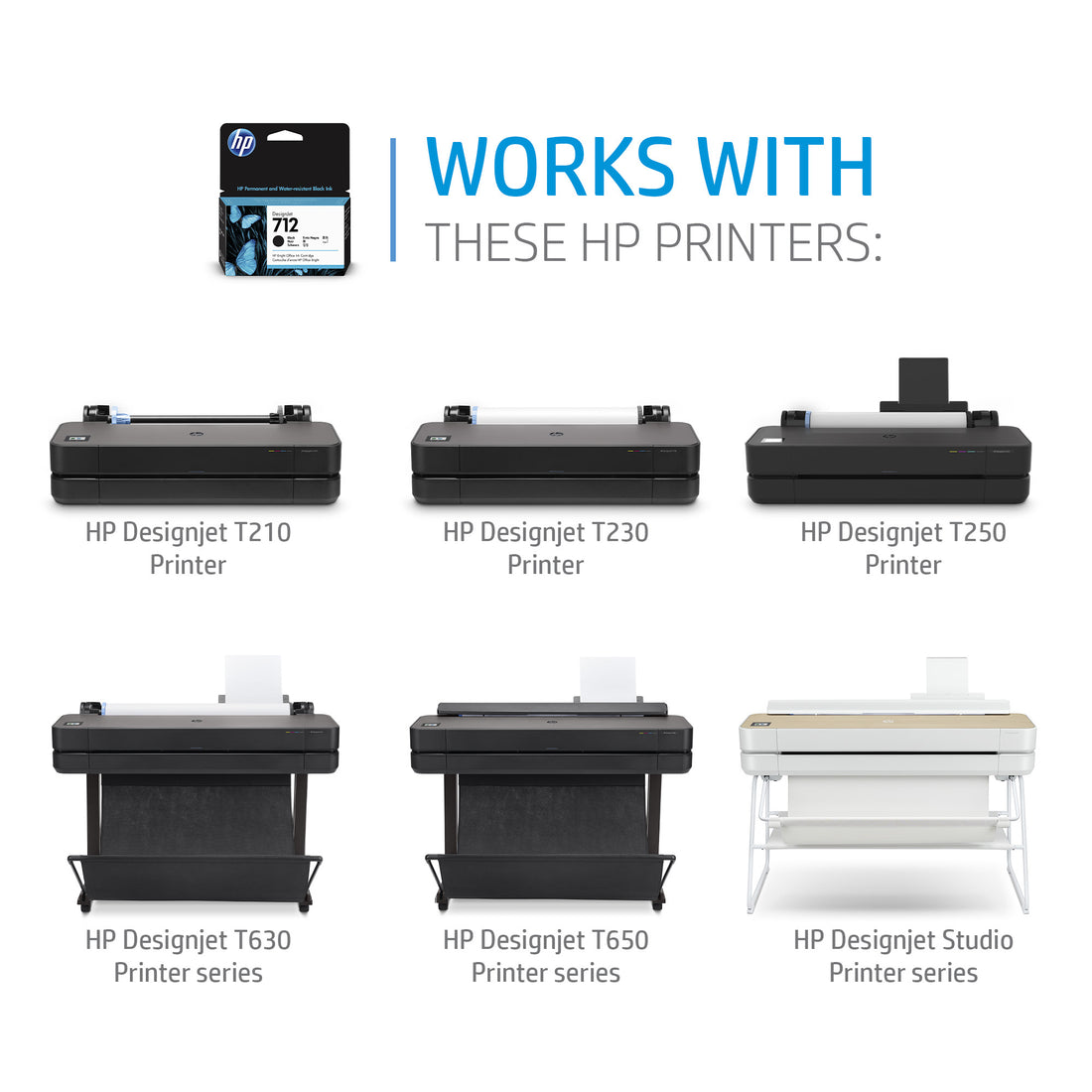 HP 712 38-ml Black DesignJet Ink Cartridge - image 2