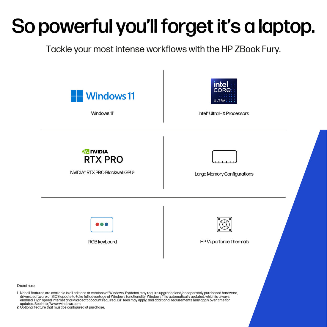 HP ZBook Fury G1i Data Science Intel Core Ultra 7 255HX Mobile workstation 18" WQXGA 32 GB DDR5-SDRAM 1 TB SSD - image 2