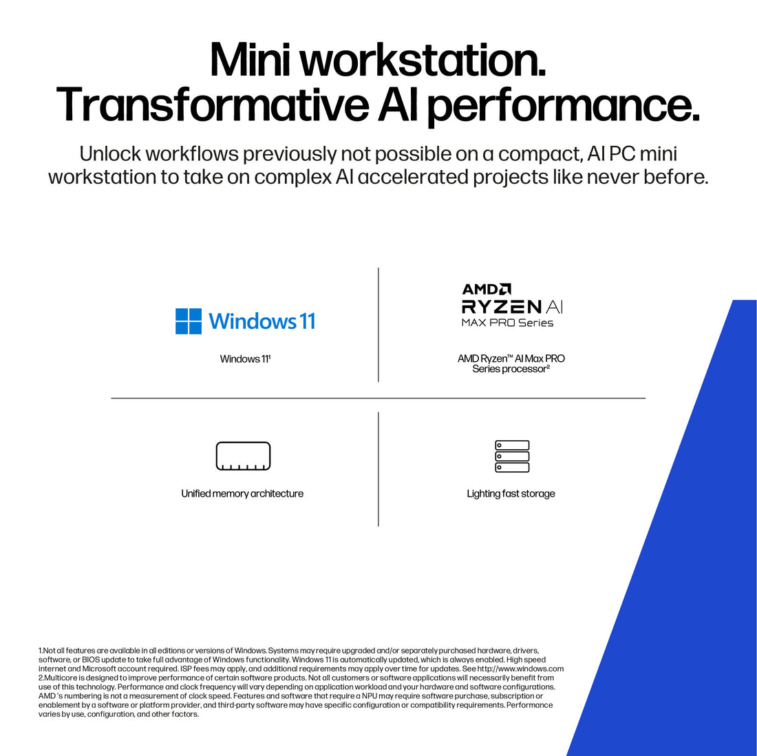 HP E66PHEA PC/workstation Copilot+ PC PRO 385 32 GB LPDDR5x-SDRAM 1 TB SSD Windows 11 Pro Mini PC AI - image 9